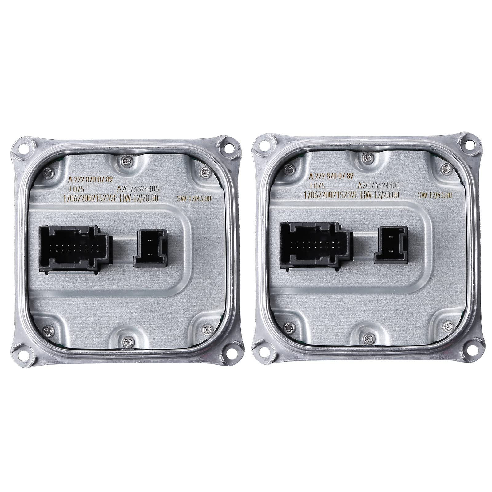 TukboTech 2 PCS A2228700789 Ballast Headlight Voltage Regulator Module Fit for Mercedes-Benz W205 W212 W222 E S Class - Replaces OE 2228700789, 222870078980, 447905180480