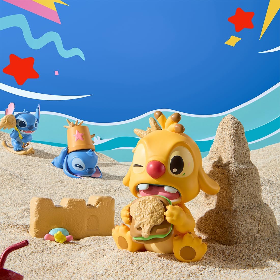 MINISO Disney Stitch “Where Did Little Gold Go?” Collection Blind Box - Random Mystery Box Figure, Cute Collectible Model for Home Desk Decor and Birthday Gifts