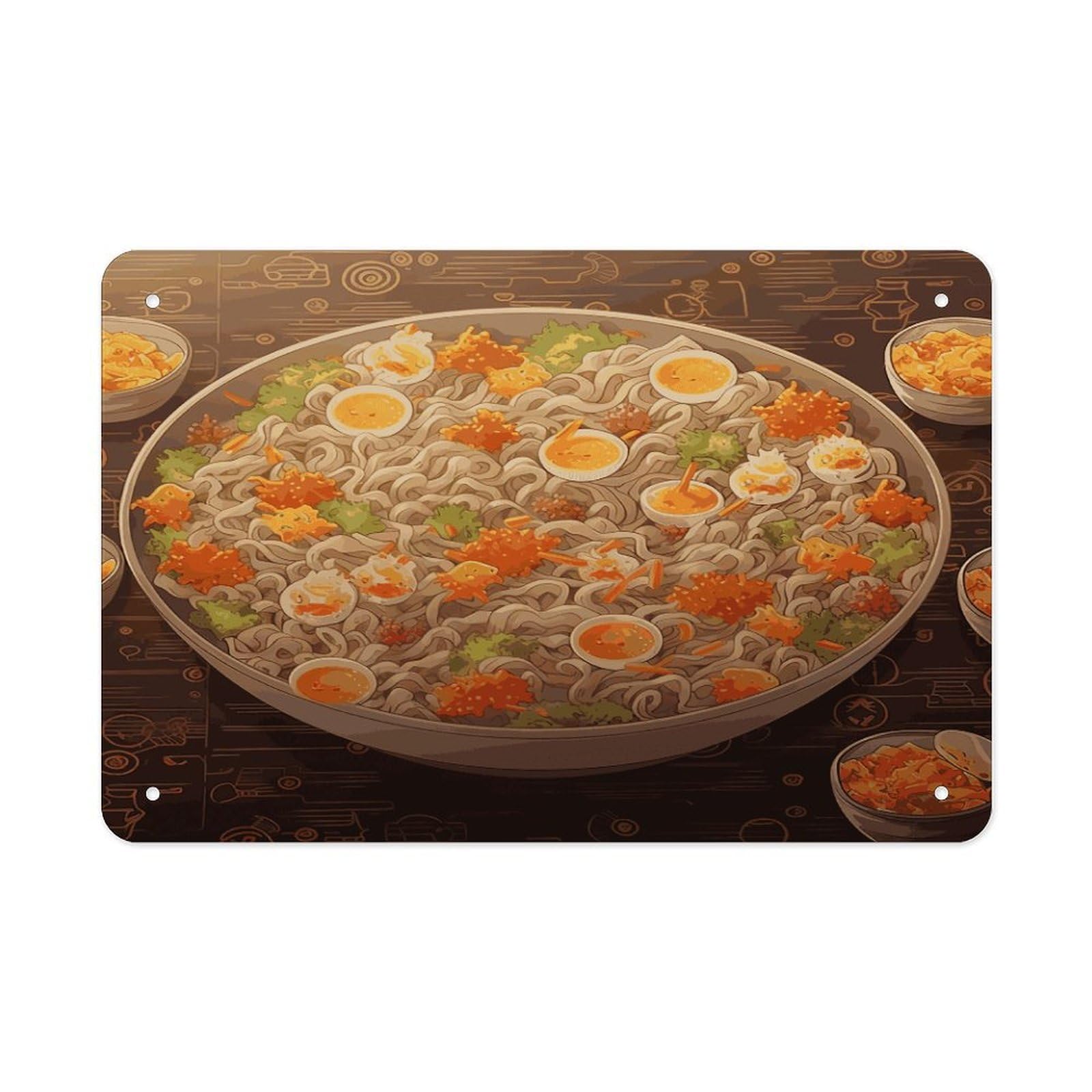 Fodpand Style Egg Cup Noodle Ramen Wall Art Metal Signs Tin Sign