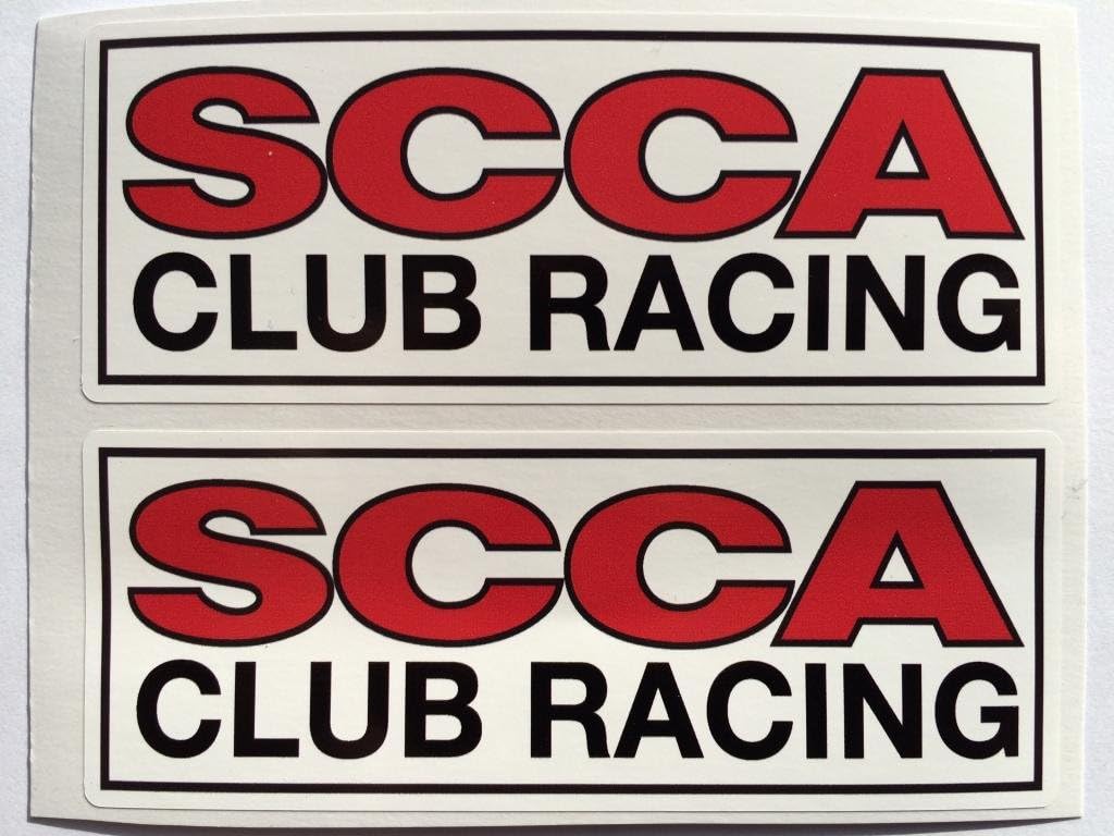 Amazon.com - 2 SCCA Club Racing Sports Car Club of America Die Cut Decals