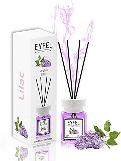 EYFEL Reed Diffusers for Home – Lilac Reed Diffuser Set 4.05 fl oz Oil Diffuser Sticks, Bathroom Diffuser, Home Fragrances, Scented Sticks, Home Décor