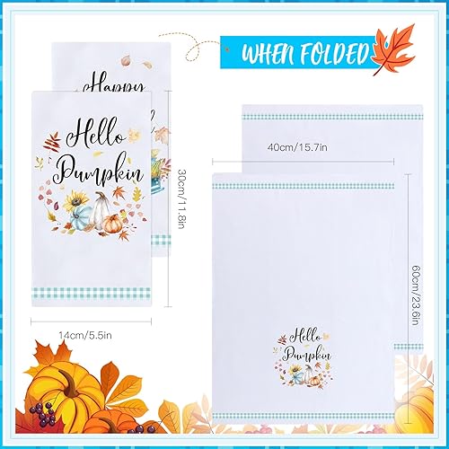 Miniatura 9 de Juego de decoración de cocina de otoño de 7 piezas, incluye 2 toallas de cocina de otoño divertidas y 5 cucharas de madera, utensilios de bambú,