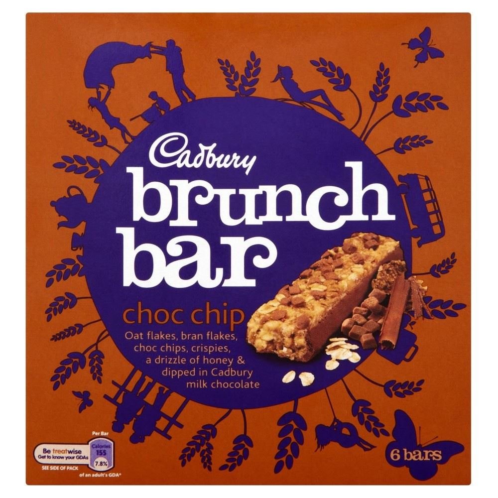 Cadbury Chocolate Chip Brunch Bars (6x35g) Cadbury Chocolate Chip Brunch Bars (6X35G)