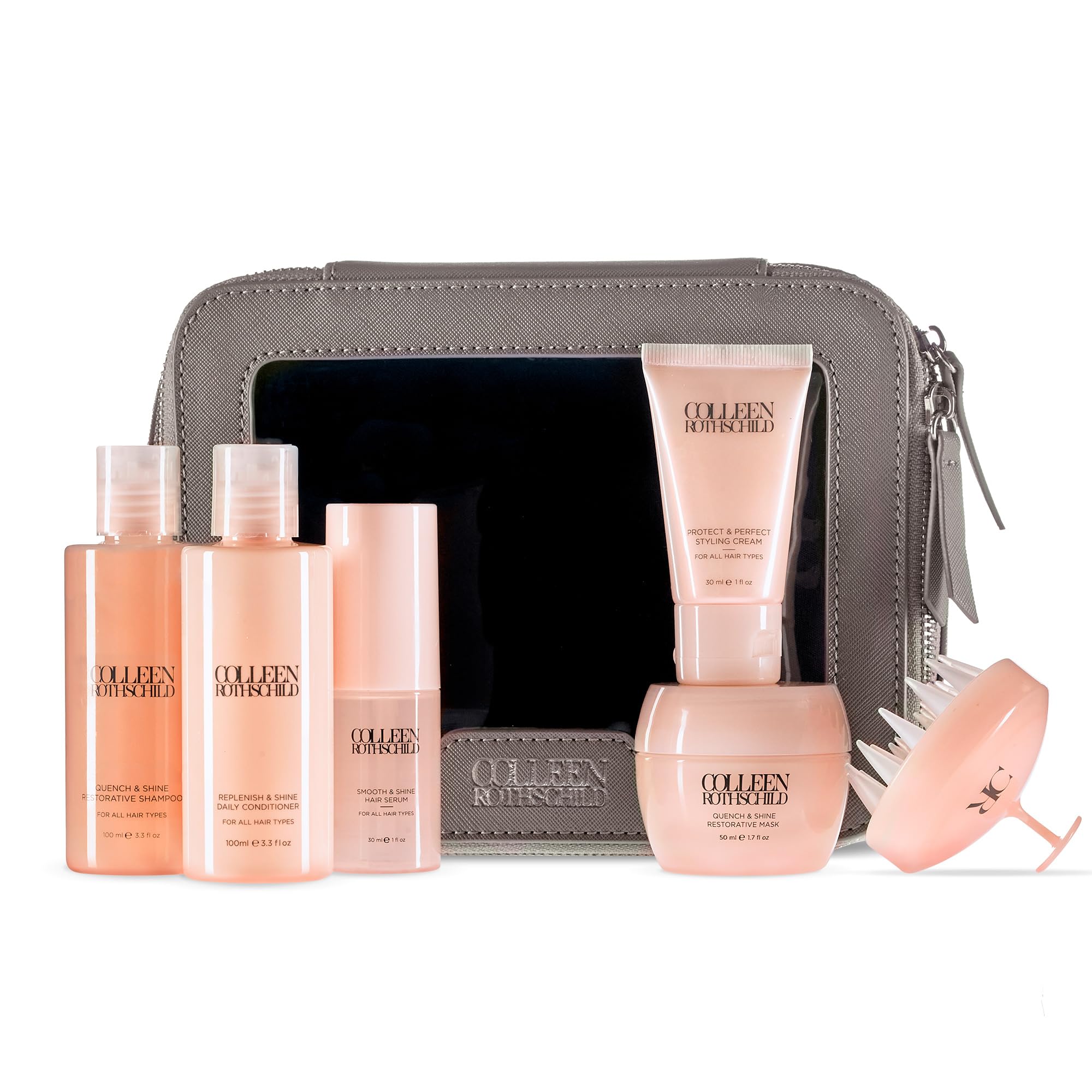 Colleen Rothschild Quench & Shine Travel Essentials Set - 7 Pc Hair Kit