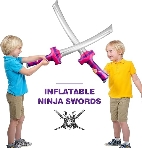 Miniatura 10 de Paquete de 20 Katanas inflables de 30 pulgadas, espada samurái, armas inflables para recuerdos de fiesta, cosplay, fiesta temática samurái