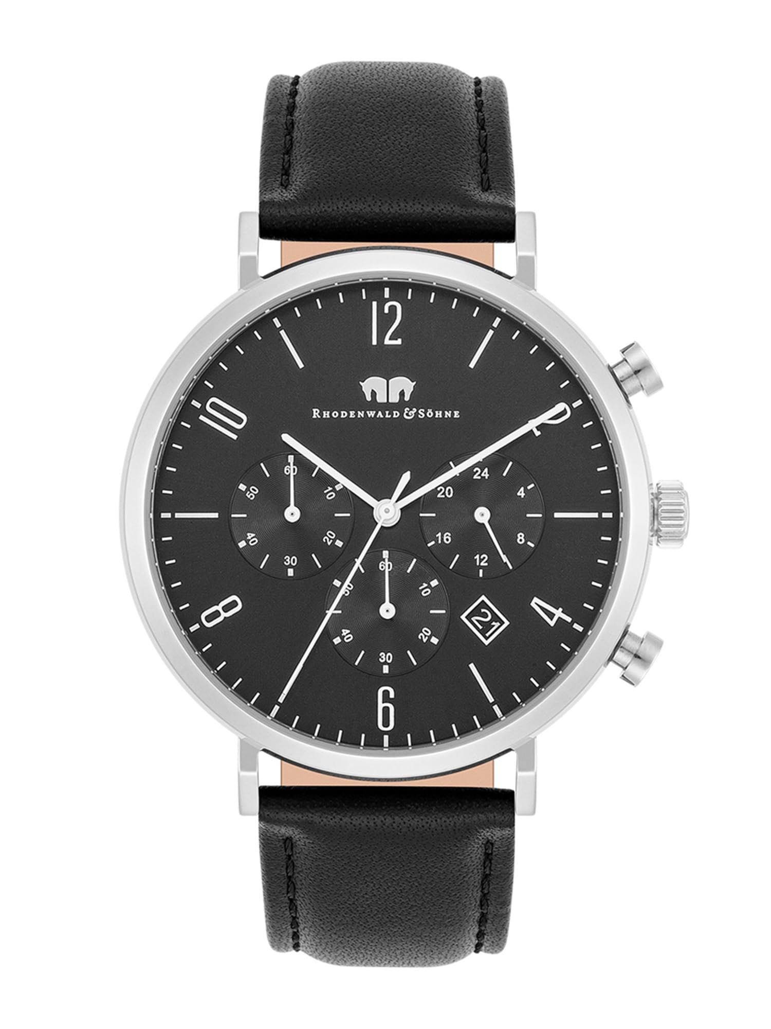 Rhodenwald & Söhne Orologio Uomo analogico Giappone Movimiento al quarzo con Cinturino in Vero cuoio 10010347 : Rhodenwald & Söhne