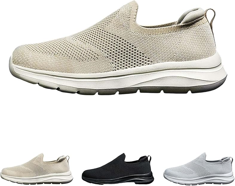 Herren Sneaker Mit Dicker Sohle - Slip On Sportschuhe Ohne Schnürsenkel