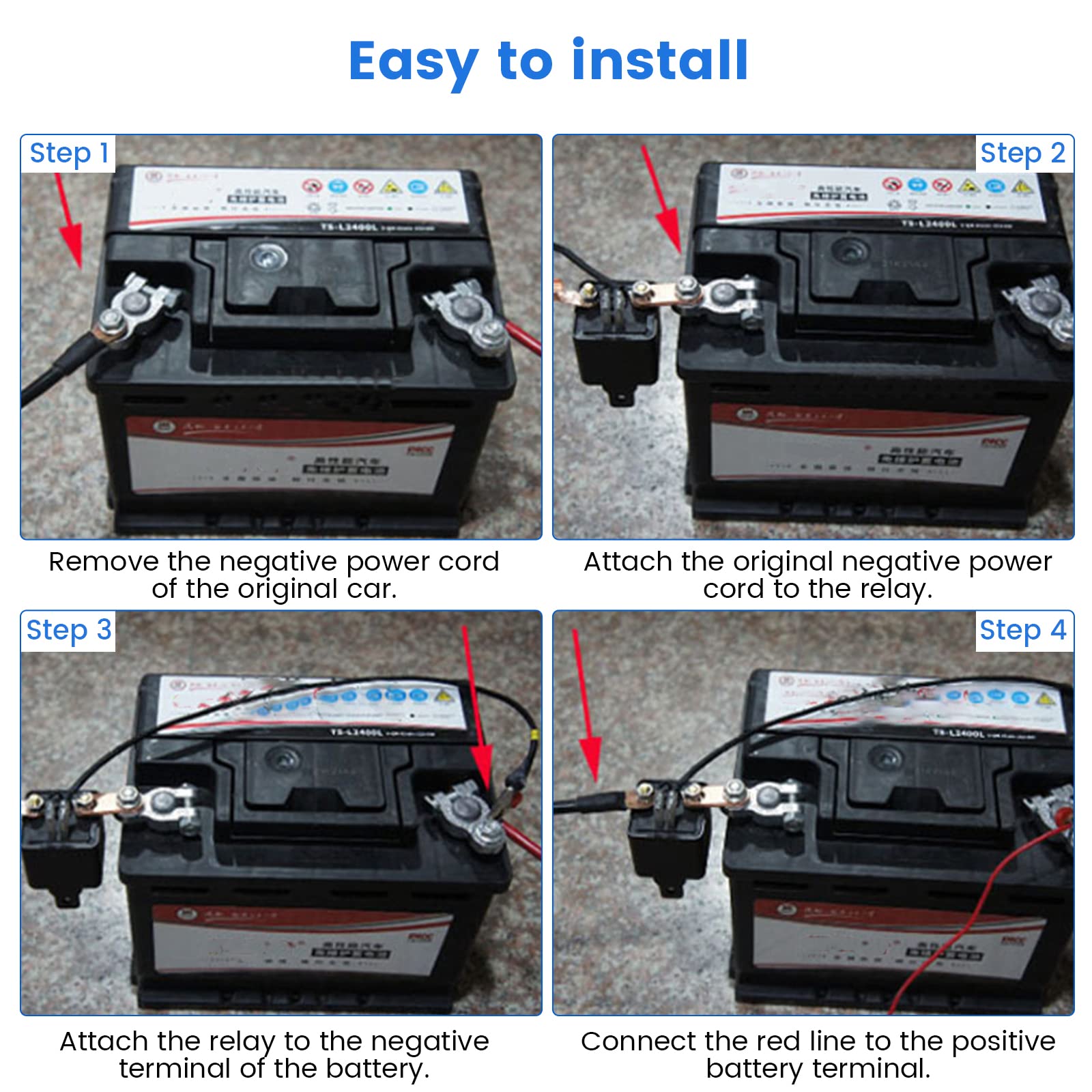 Stacca Batteria 12V 200A Con Telecomando - Interruttore di Scollegamento Remoto Riutilizzabile per Auto e Barca (Doppio Telecomando)