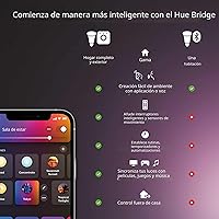 Vista 2 de Philips Hue Puente inteligente (Modelo Antiguo, compatible con Yaxa Alexa, Apple HomeKit y Google Assistant).