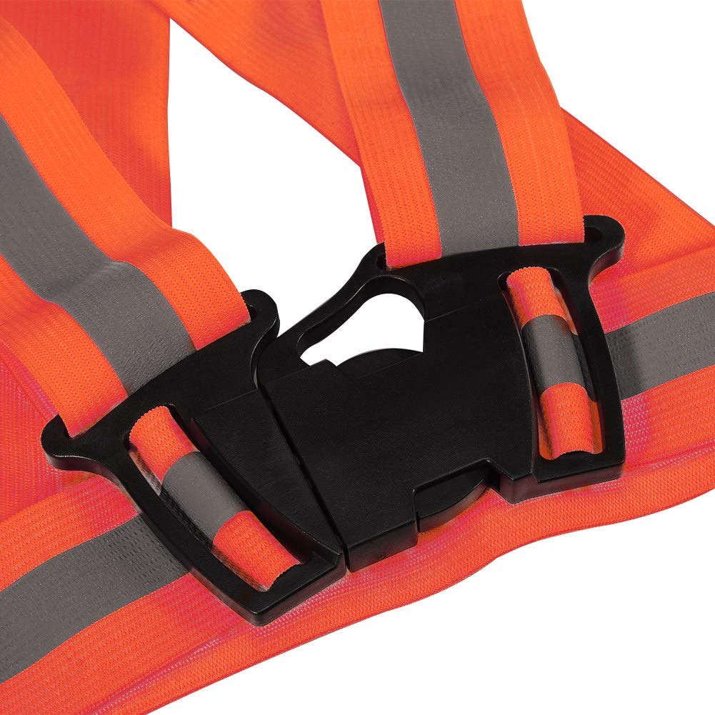 Bretelle Catarifrangenti, Gilet da Corsa Catarifrangente Ad Alta visibilità Gilet con Cinturino di Sicurezza Regolabile per Jogging da Corsa in Bicicletta Notturna All'aperto