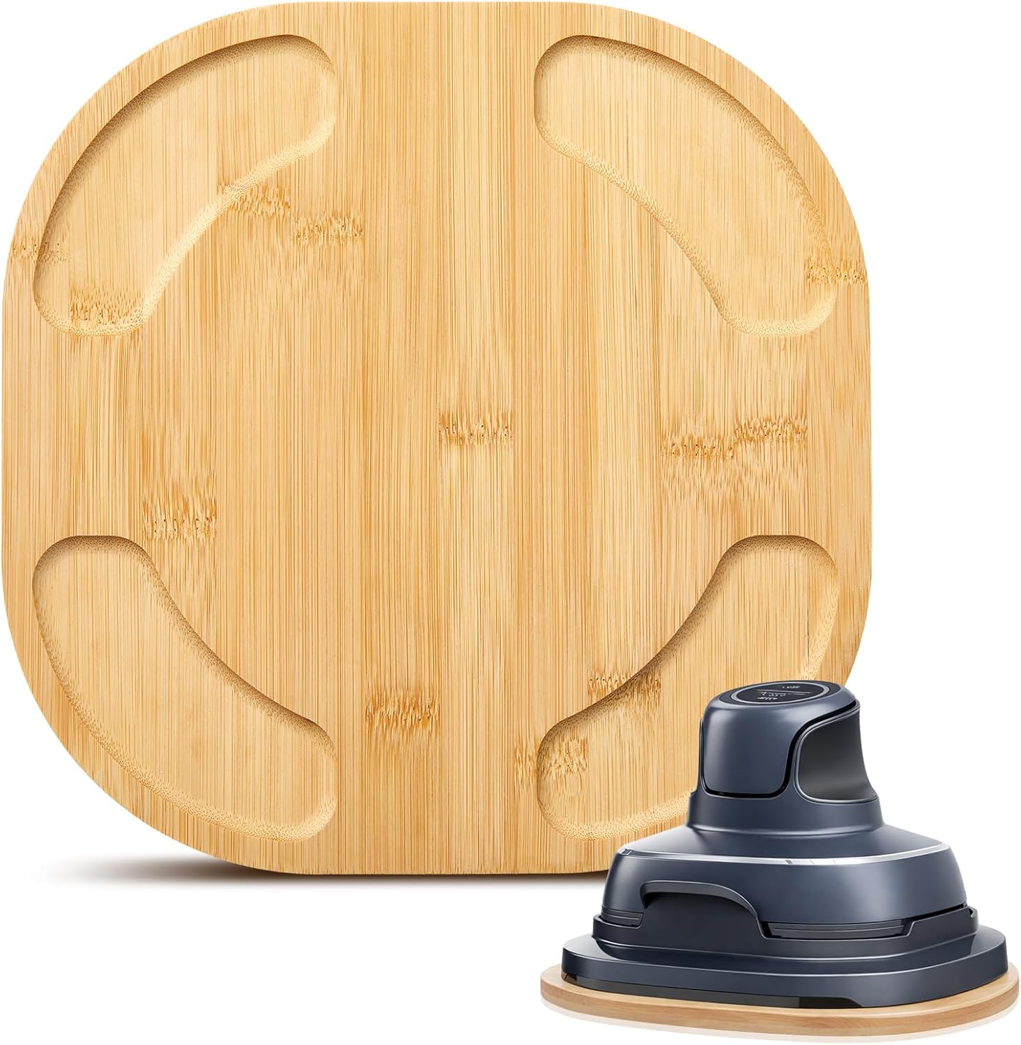 LemonRoad Trivet Compatible with Ninja Crispi Heat-Resistant Mat,Bamboo | Non-slip Pad Protects Countertops from Heat Damage, Wooden Air Fryer Mat Accessory for Kitchen Dining Table Home Use