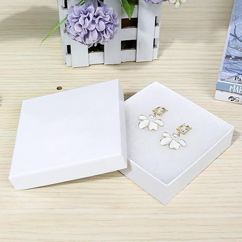Miniatura 6 de cajas de regalo de joyería, paquete de 20 cajas de regalo pequeñas con tapas para collar, anillo, pulsera, aretes, caja de exhibición, caja de