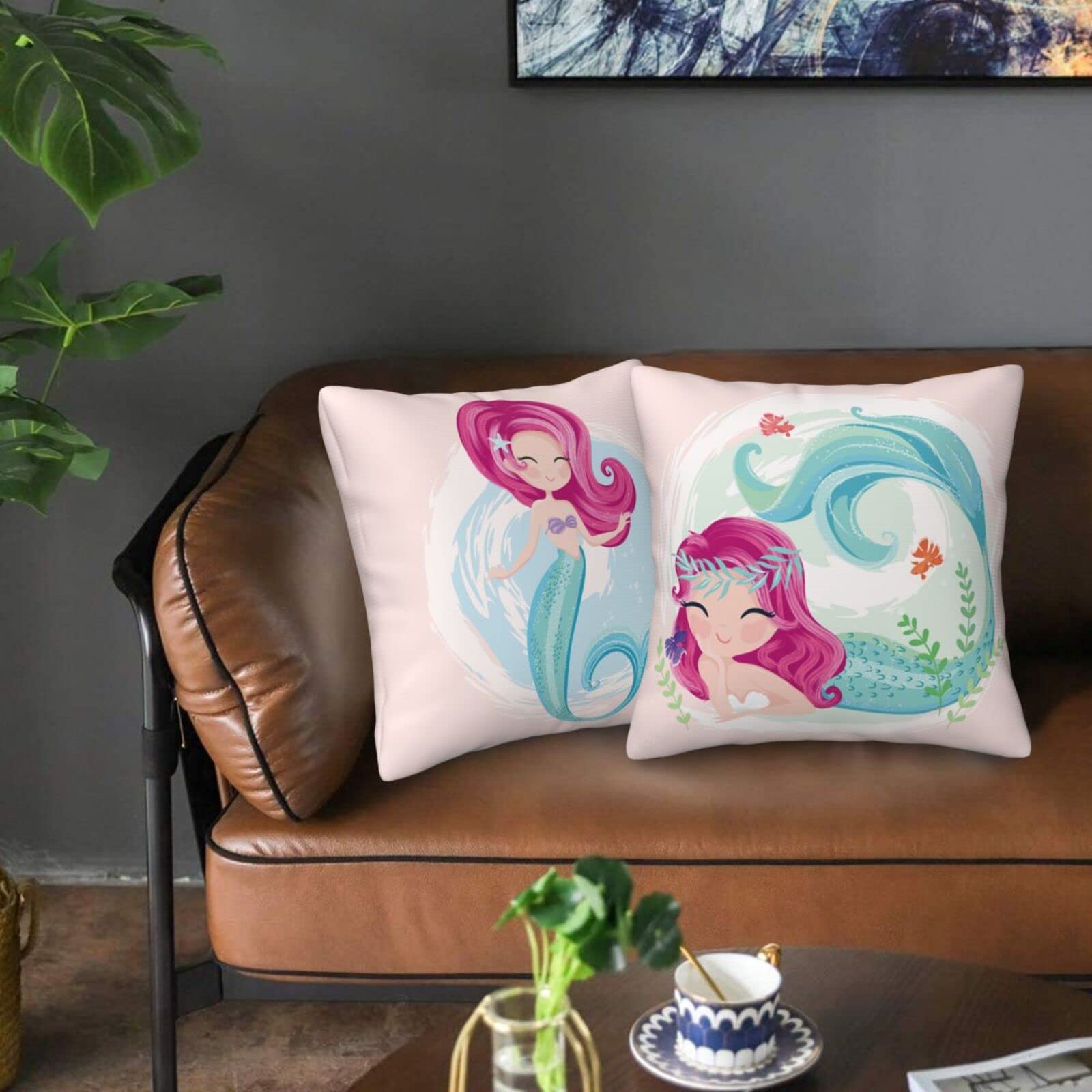 HPUK - Juego De 2 Fundas De Almohada De Lino, 45 X 45 Cm