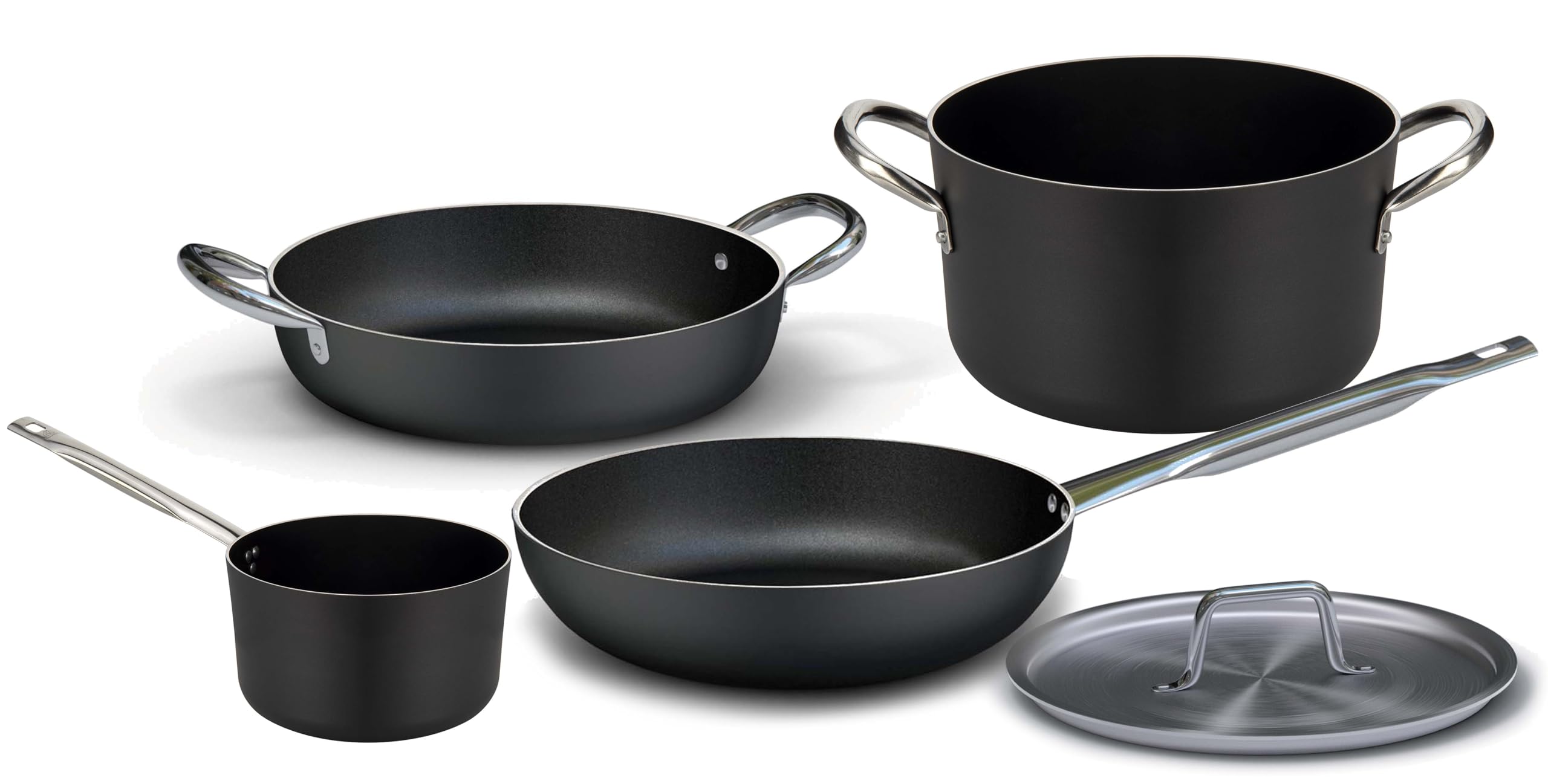 Set di pentole antiaderenti, 5 pezzi Ballarini serie 2100, Made in Italy
