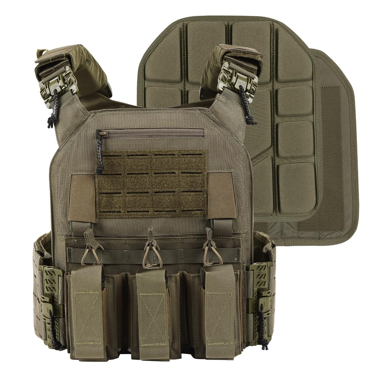 VOTAGOO GEAR Taktische Weste, Schnellverschluss, leichte Airsoft-Weste, verstellbare Gewichtsweste für Outdoor-Jagdtraining