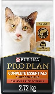 Purina Pro Plan High Protein Cat Food With Probiotics for Cats, Shredded Blend Salmon and Rice Formula - 6 lb. Bag