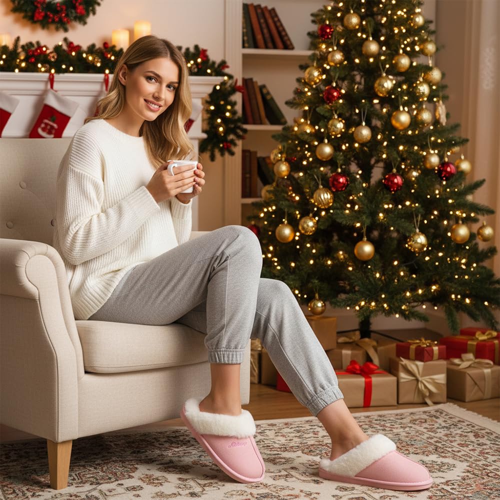 Donpapa Pantofole Donna Uomo Peluche Autunno Invernali Morbida Memoria Schiuma Interne Casa Ciabatte Fluffy Pelose Interno Esterno