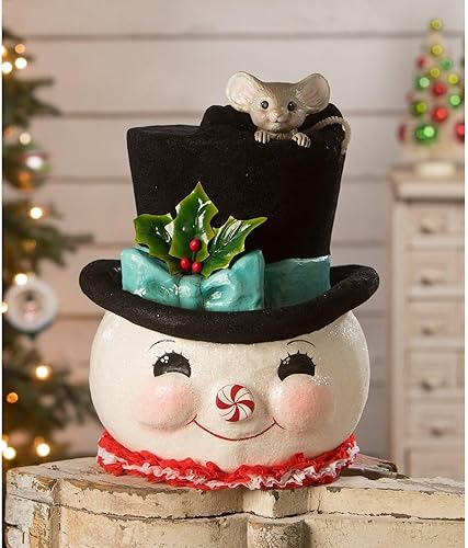 Bethany Lowe Jolly - Figura sorpresa de muñeco de nieve