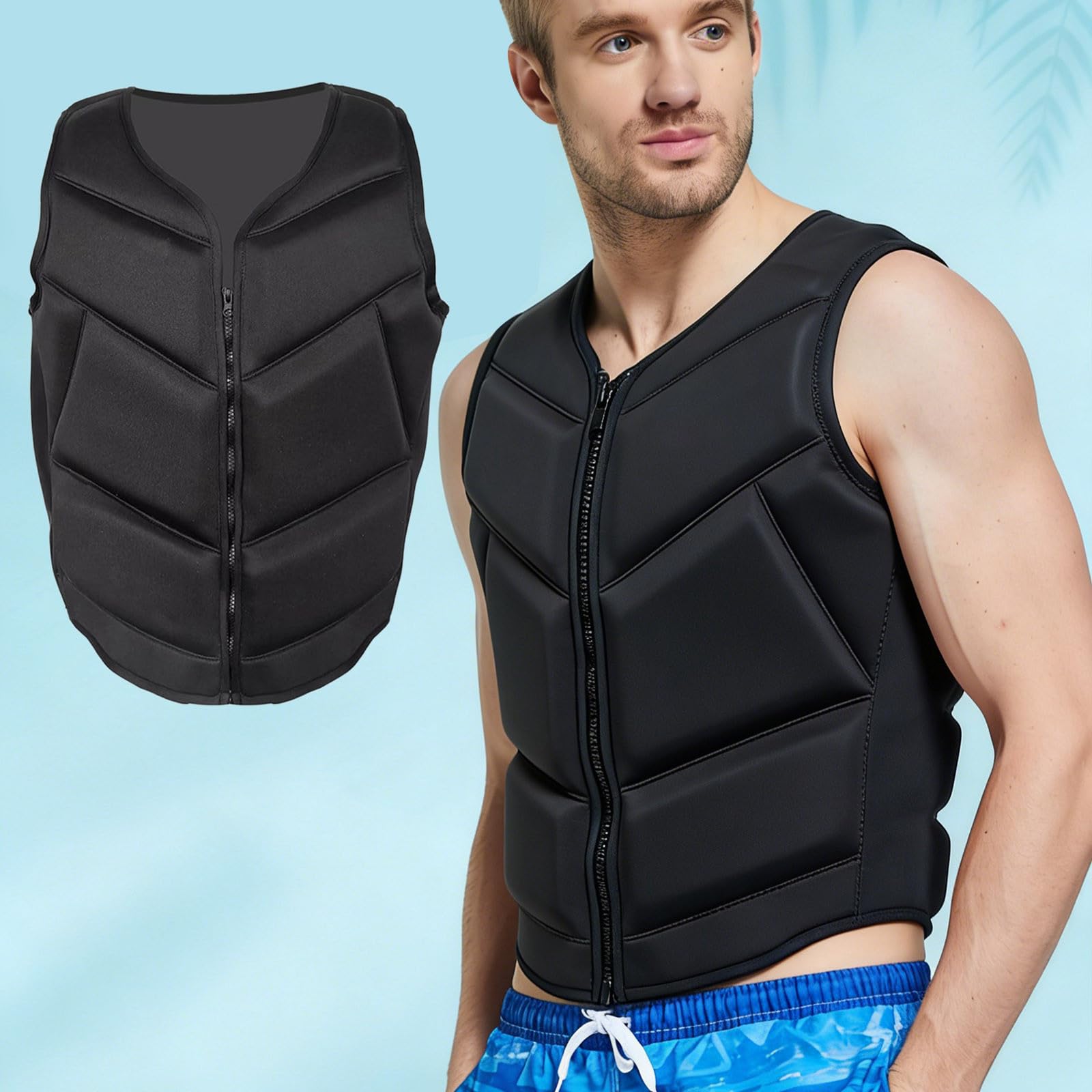 Generisch Damen Comp Wassersport Waterski Jetski Wakeboarden Safety Impact Weste - Top - Schwarz