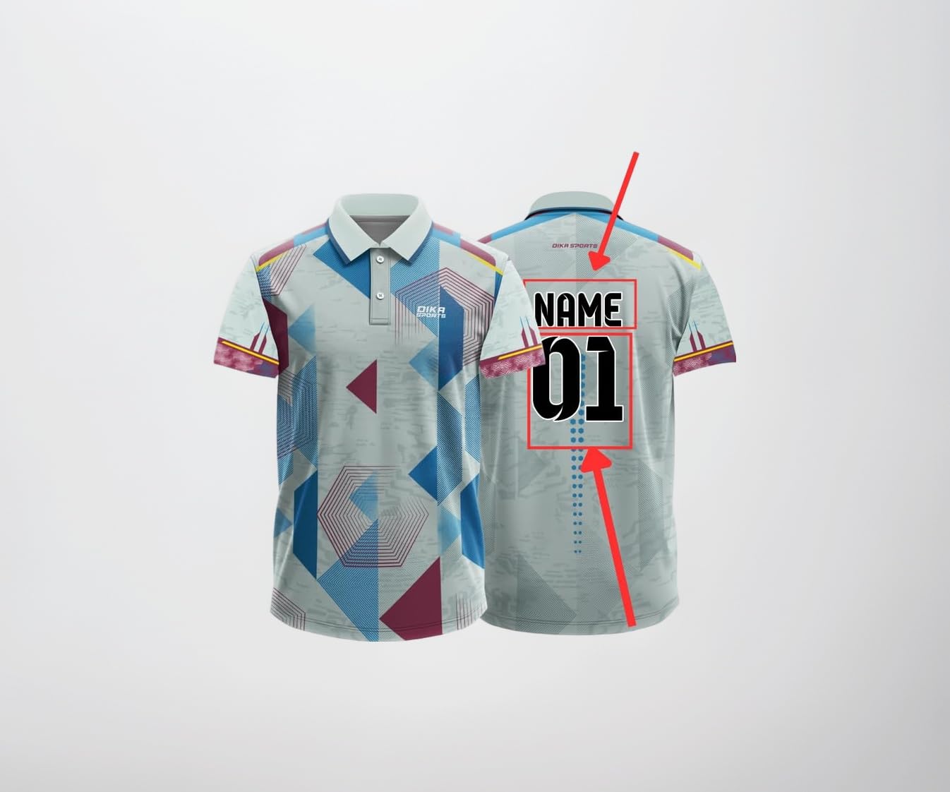 Dika Sports Custom Sports Cricket Jersey Customise t-Shirt for Men Personalised Name | 2 Year to 5XL