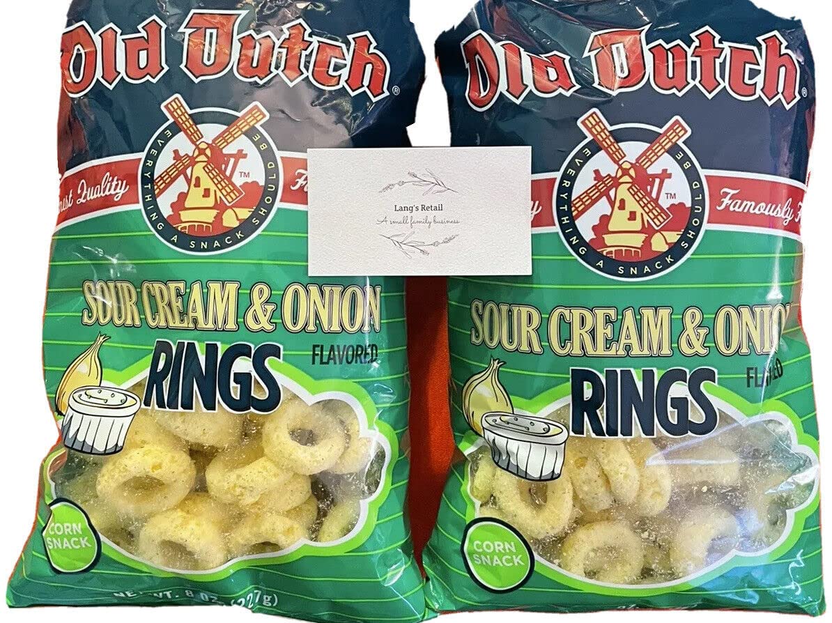 Old Dutch Sour Cream and Onion Rings, Pack of 2, Bundled