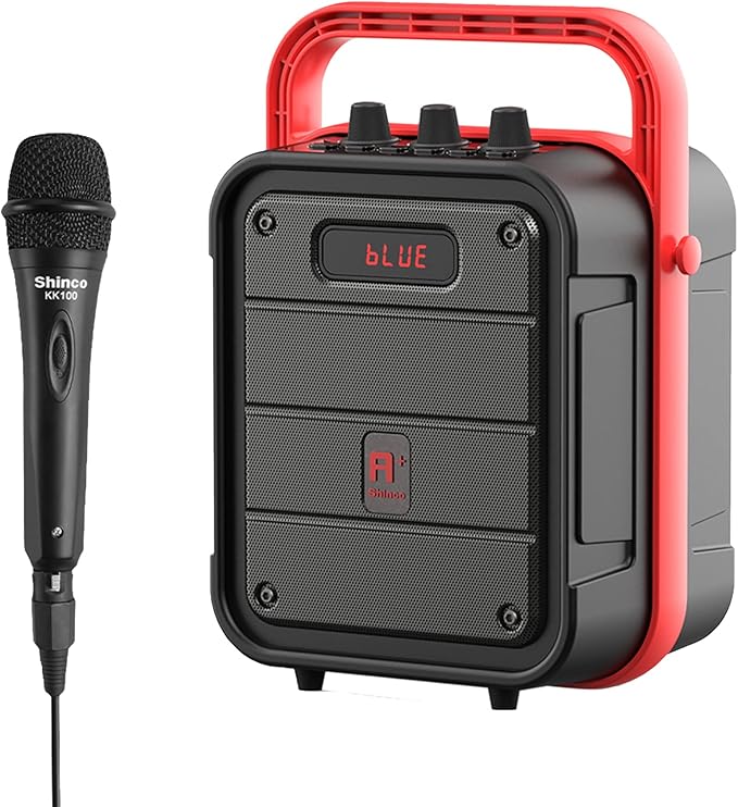 Shinco Portable Karaoke Machine with Microphone, Bluetooth Speaker with