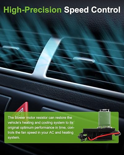 Miniatura 4 de SCITOO Regulador de resistencia del motor del ventilador HVAC para 1999, 2000, 2002-2006 para Cadillac Escalade, 1999-2004 para Chevrolet Silverado