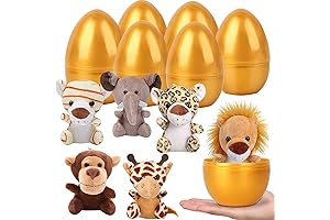 YUJUN Easter Eggs with Plush Animal Toys Inside