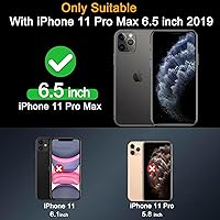 Vista 2 de Milomdoi Paquete de 3 Protectores de Pantalla para Apple iPhone 11 Pro Max con Paquete de 3 Protectores de Lente de Cámara de Vidrio Templado