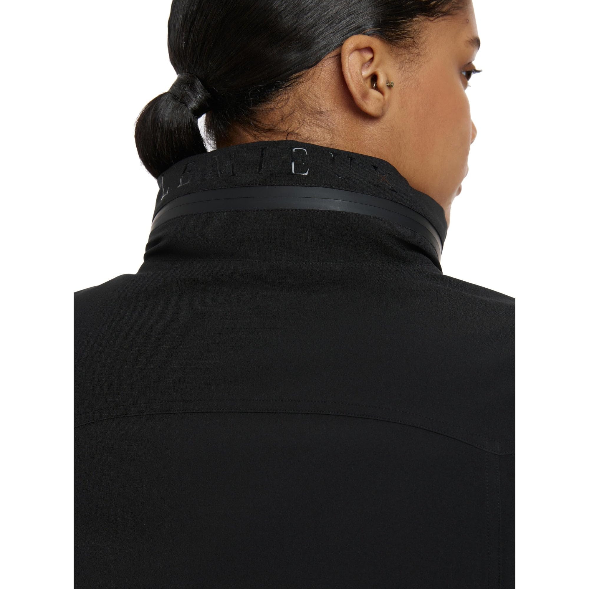 LeMieux Chaqueta de equipo para mujer, impermeable, capucha plegable, cremallera bidireccional