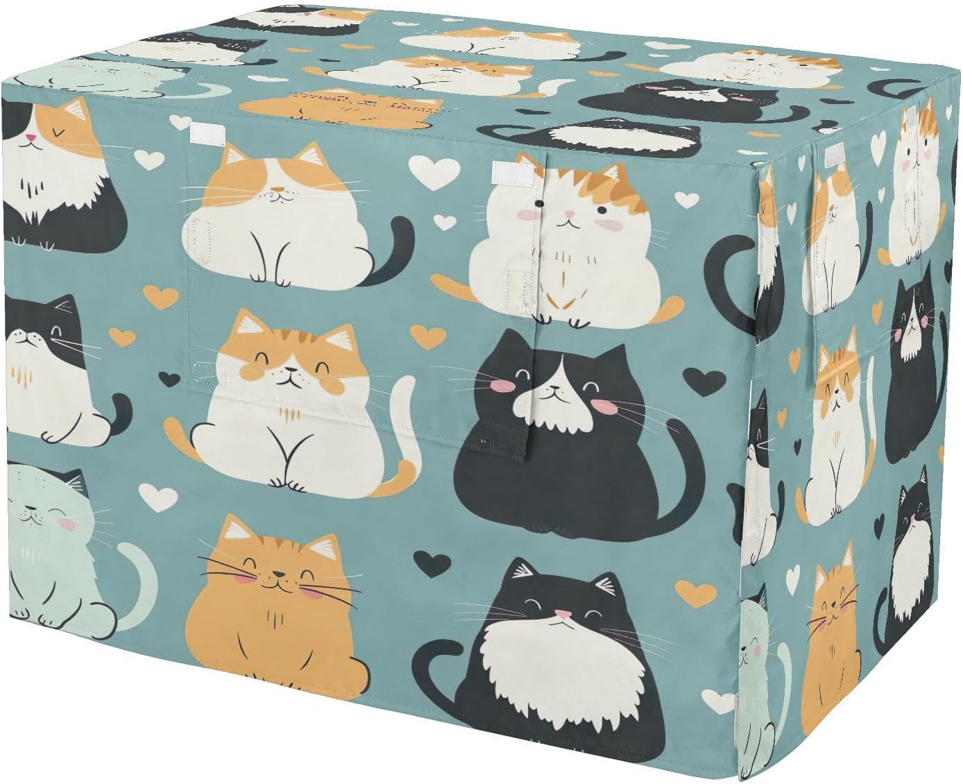 YETTASBIN Cute Cat Dog Crate Cover, Universal Fits 36 Inch Wire Cages
