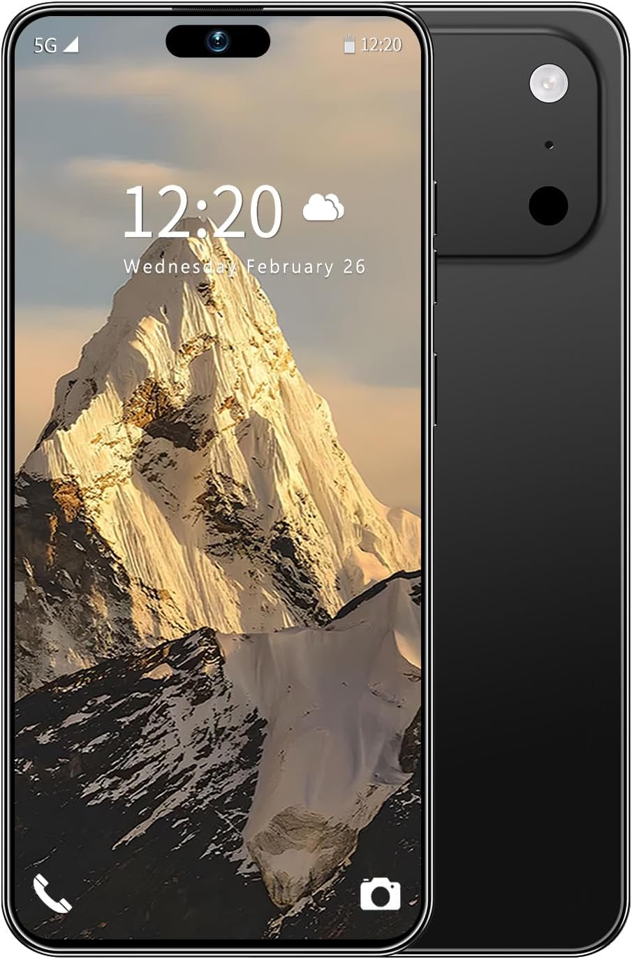 Huness 17 Ultra Smartphone Unlocked Cell Phone,6.99" HD Screen Unlocked Phone,16+512GB Android 15 Battery 7000mAh,Face ID/Dual SIM/5G/Fingerprint Button Unlock/Photos/GPS (Black)