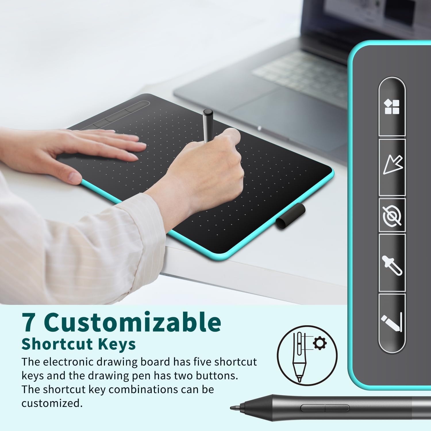 LetSketch Graphics Tablet Customizable Shortcut Keys