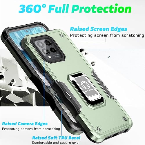 Miniatura 5 de EUXERY Funda compatible con T-Mobile Revvl 6 PRO 5G, paquete de 2 protectores de pantalla HD, grado militar, funda protectora resistente a prueba de