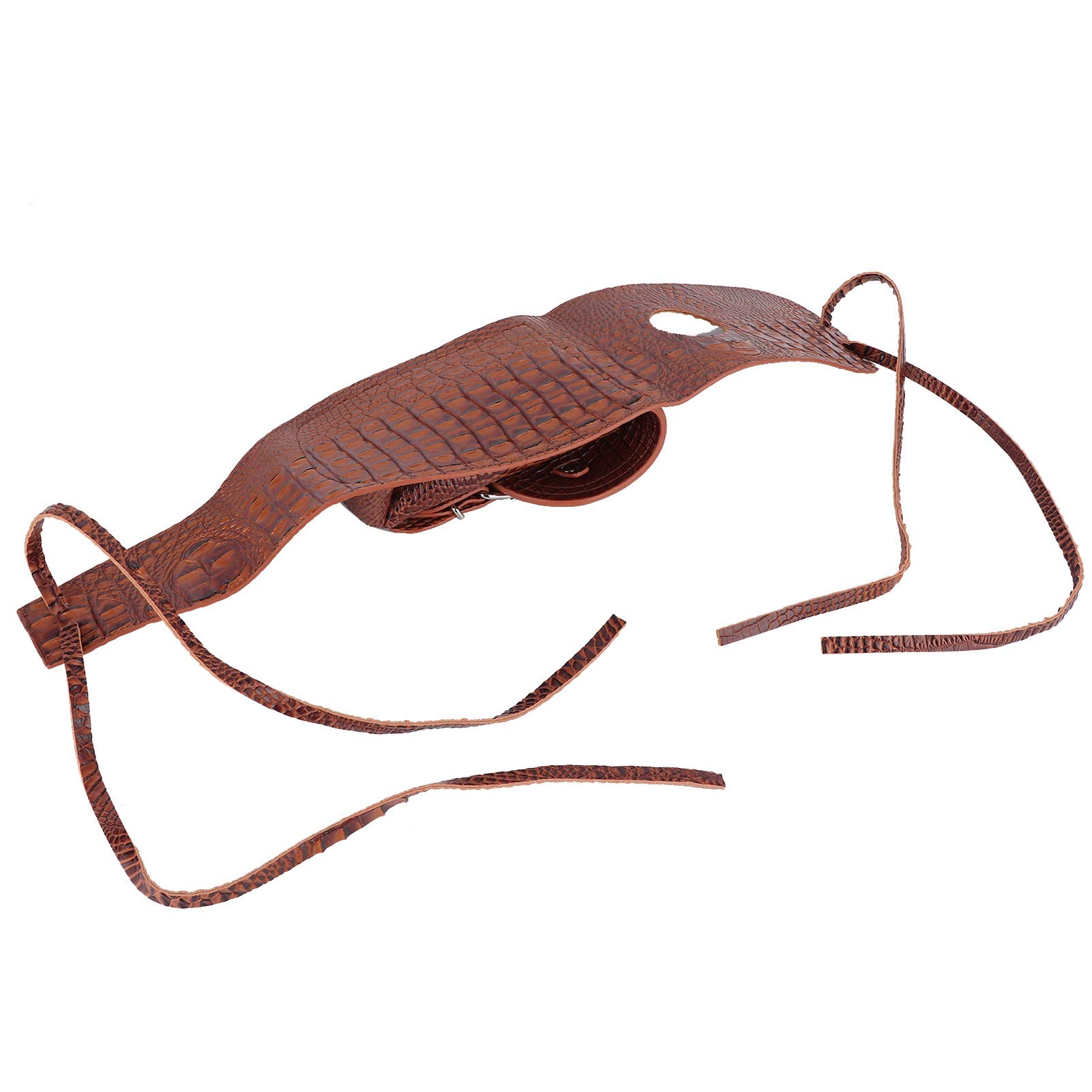 Pokrywa zbiornika paliwa motocykla Torba pokrywa paliwa Torba motocyklowa PU Skóra Pokrywa zbiornika paliwa gazowego Panel Pad Śliniak z etui Torba panelowa Torba na (braunes Krokodil)