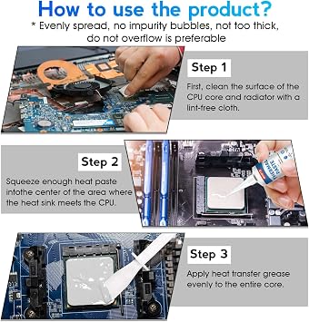 Miioto Cooling paste 200 g cooling paste CPU CPU thermal paste resistant to high and low temperatures suitable for cooling components such as refrigerator CPU Gpu memory - (white)
