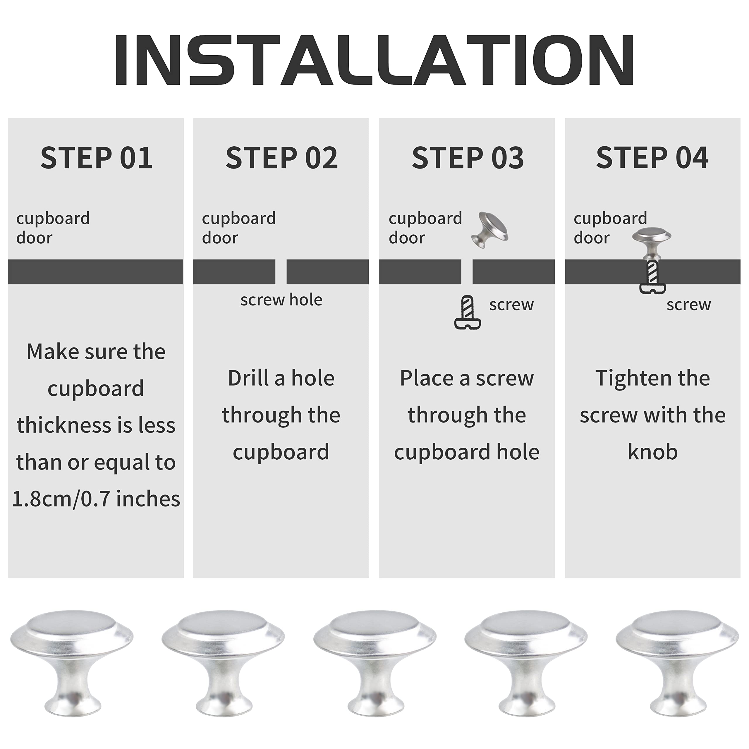 Buy 30 Pieces Drawer Knobs Knobs with Screws Drawer Pulls and