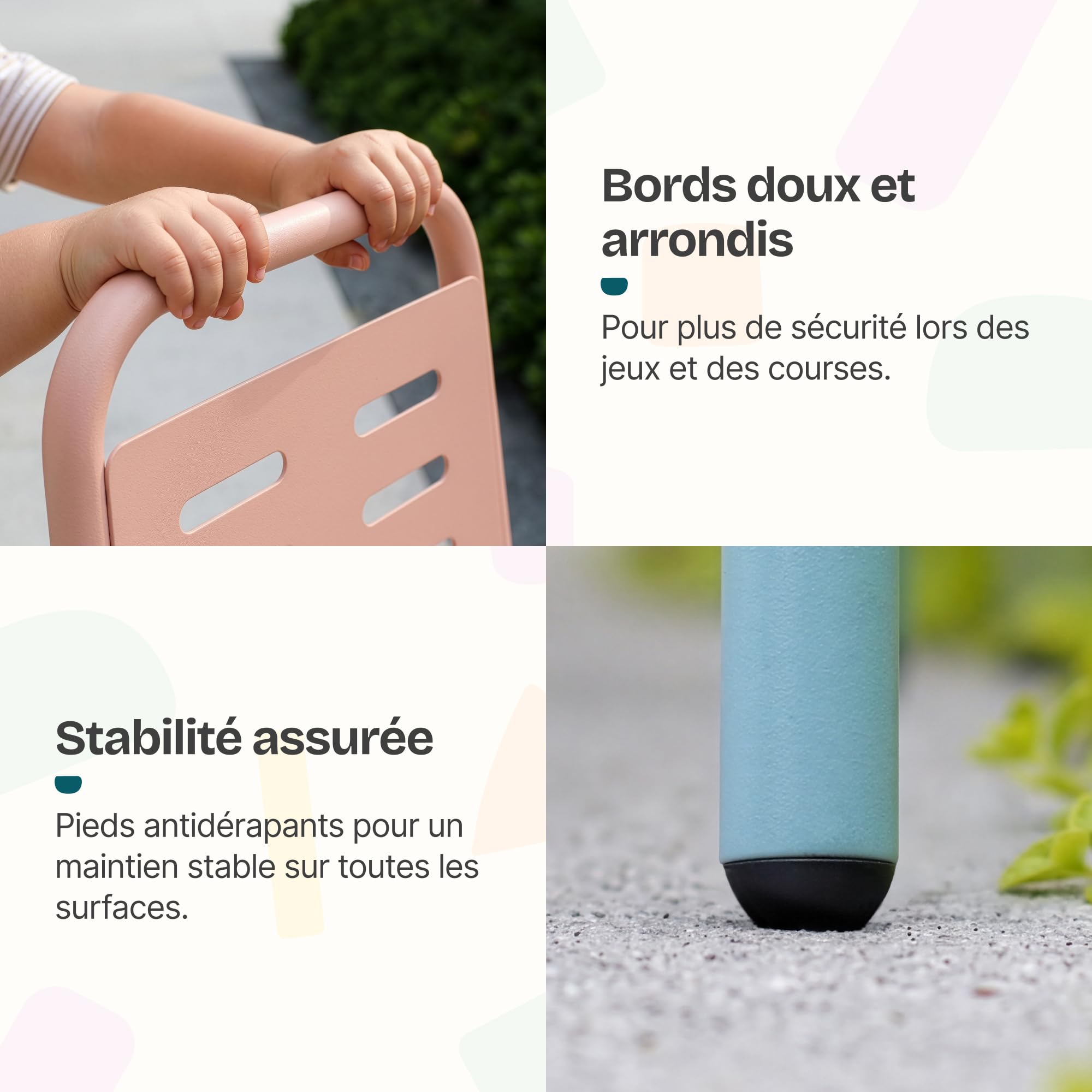 casa.pro Ensemble de Table et 2 Chaises pour Enfants Extérieur Intérieur Jardin Résistant Bords Arrondis Pieds Antidérapants pour Manger Jouer Acier Bleu Ciel Rose Pêche Vert Sauge