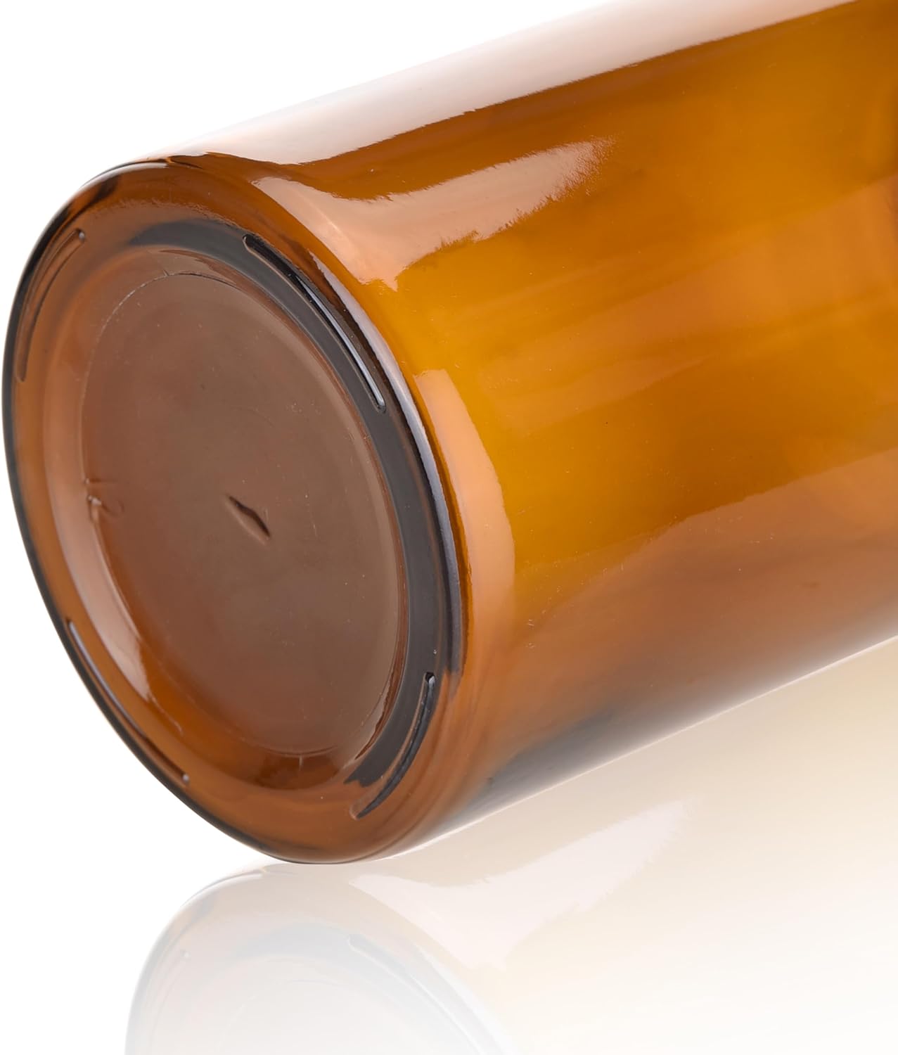 6 Packs Lab Glass Reagent Bottle, 1000ml Wide Mouth Glass Storage Bottle with Ground Stopper, Amber, Decorative Bottles/Vase