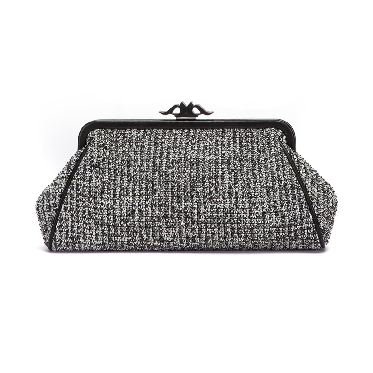 Abbacino Clutch de fiesta jaspeado negro Negros