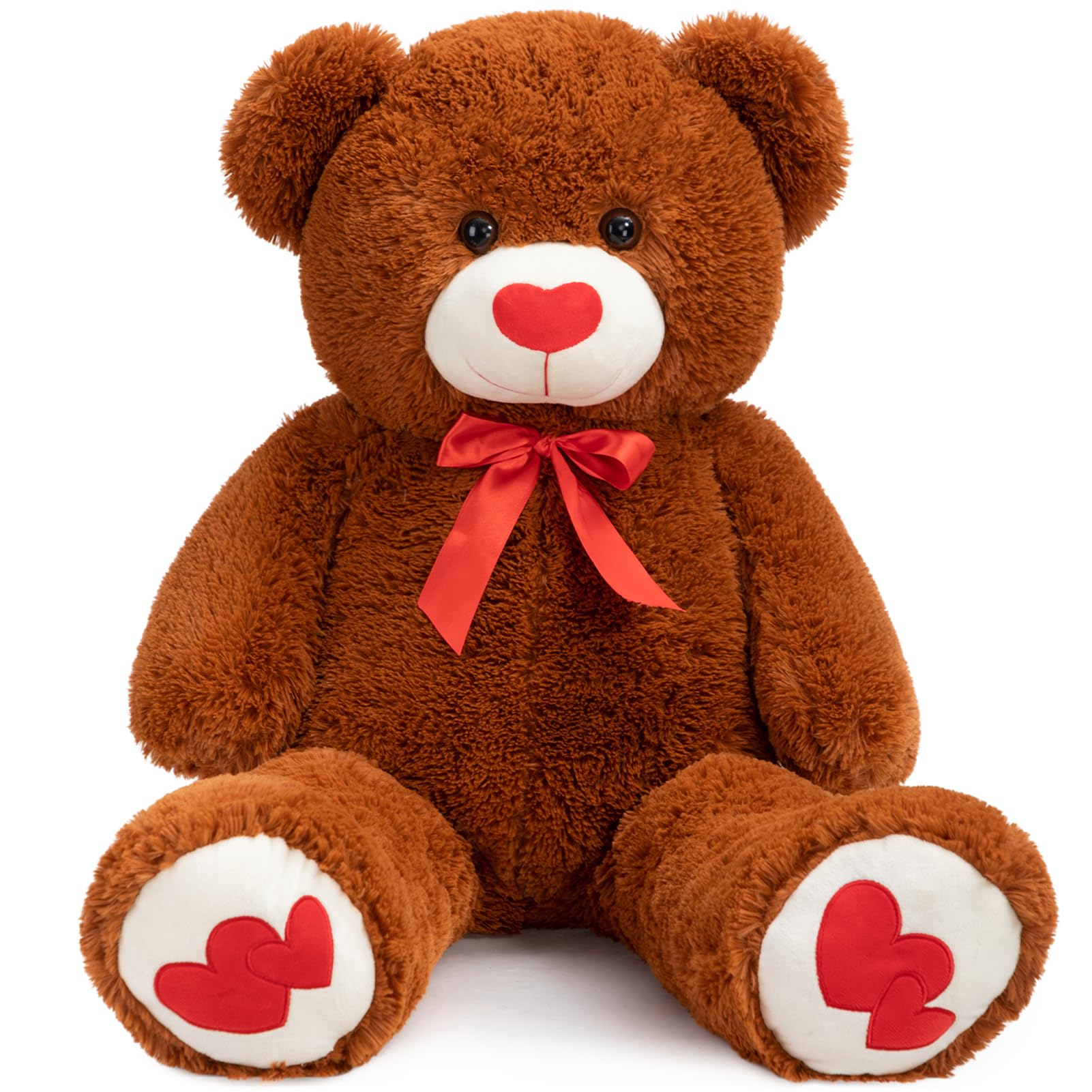 BEJOY Giant Teddy Bear 91cm Stuffed Animal Large Bear Plush with Love Red Heart for Girlfriend and Kids Valentine's Day, 36 inch Brown — image 1