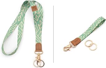 POCKT Lanyard for Keys Neck and Hand Wrist Lanyard Key Chain Bundle for Men and Women Cool Lanyards | Leaves