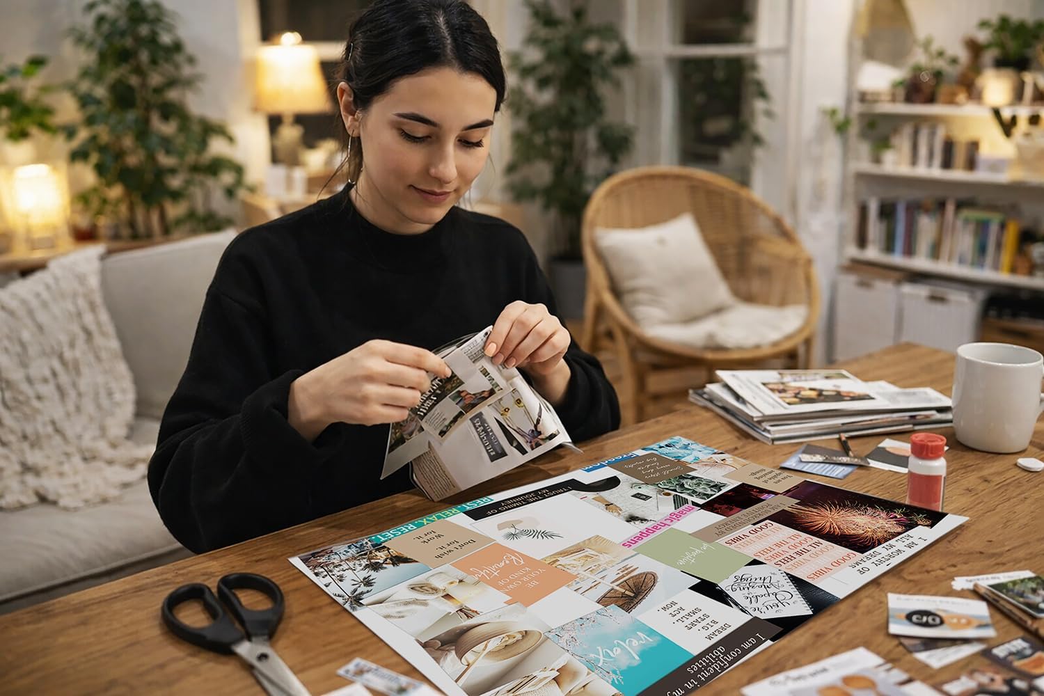 GIFTSFARM Vision Board Book Magazines for Women, Vision Board Supplies, Scrapbook & Journaling Kit, Crafts for Adults, Junk Journal Supplies, Aesthetic Magazine