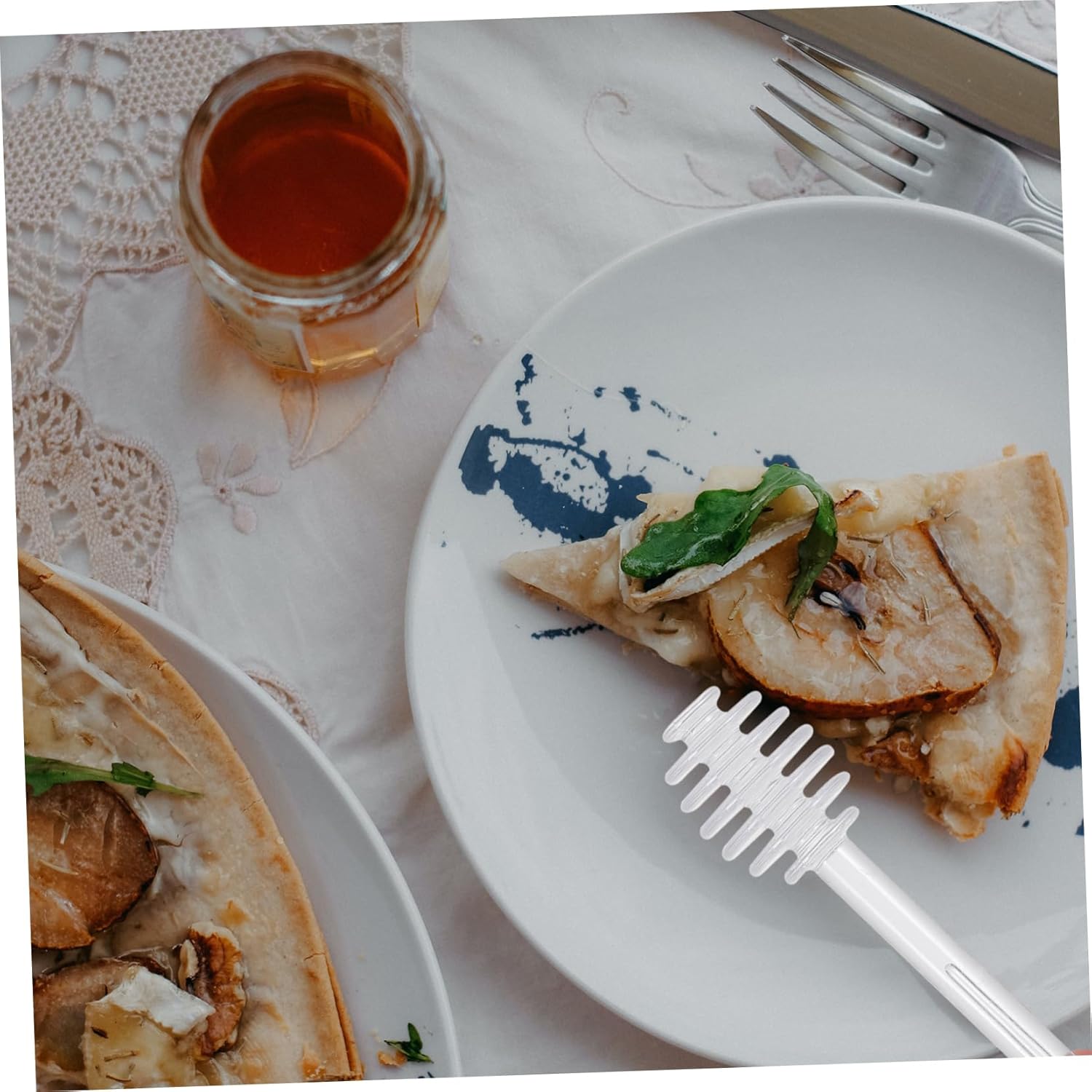 Unomor 25pcs Transparent Honey Dipper Sticks Multi-purpose Mixing Rods for Honey Jam Tea Elegant Kitchen Stirring Tools for Home Parties Weddings