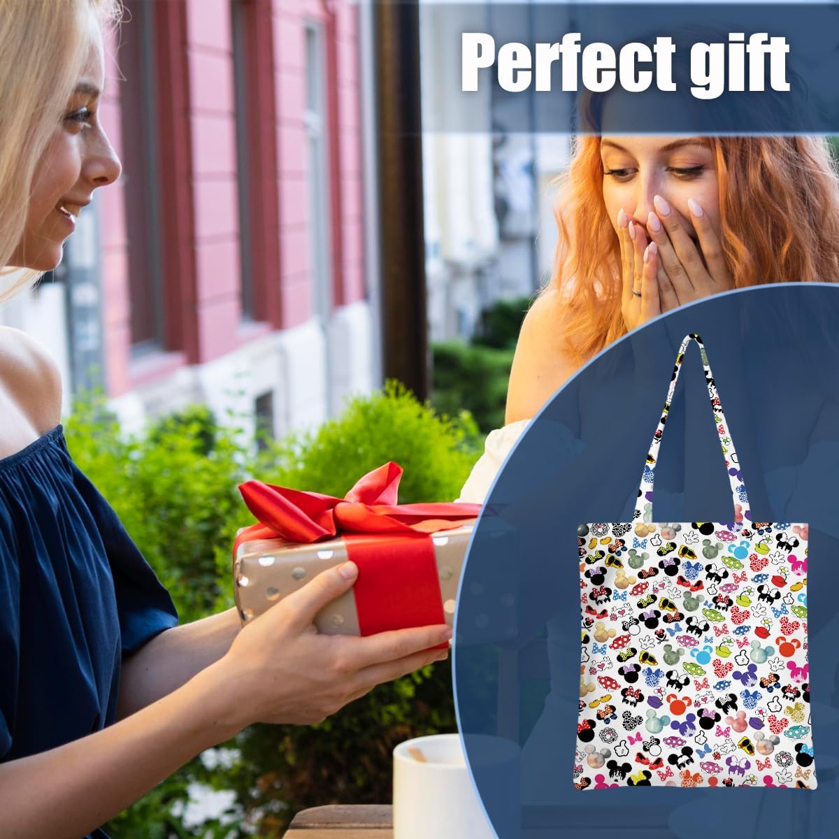 Wenboco Funny Tote Bag, Cute Mouse Themed Gifts, Reusable Grocery Beach Bags, Birthday Gift for Women Friend, Weekender Bag 1 - Image 5