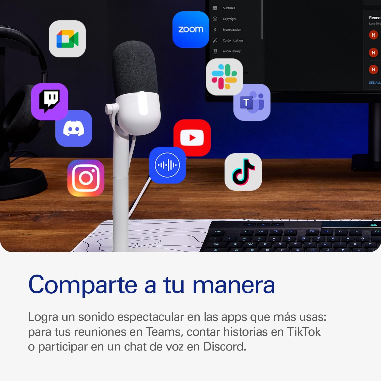 Elgato Wave Neo – Micrófono Condensador USB, Tocar para silenciar, para Jugar, Streaming, reuniones, Grabar Voz, Teams/Zoom/OBS/Twitch/Youtube etc., Plug-n-Play, para portátil, PC, Mac, iPad, iPhone 6