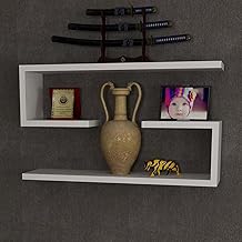 رف جداري من هوم جاليري، مقاس 18×60×15، بلون ابيض، خشب، ميلامين