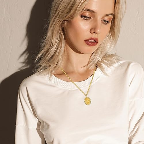 Vista 237 de Collar con colgante de plata de ley 925 con medalla de San Patrón, joyería religiosa para hombres y mujeres, con cadena de acero inoxidable 316L