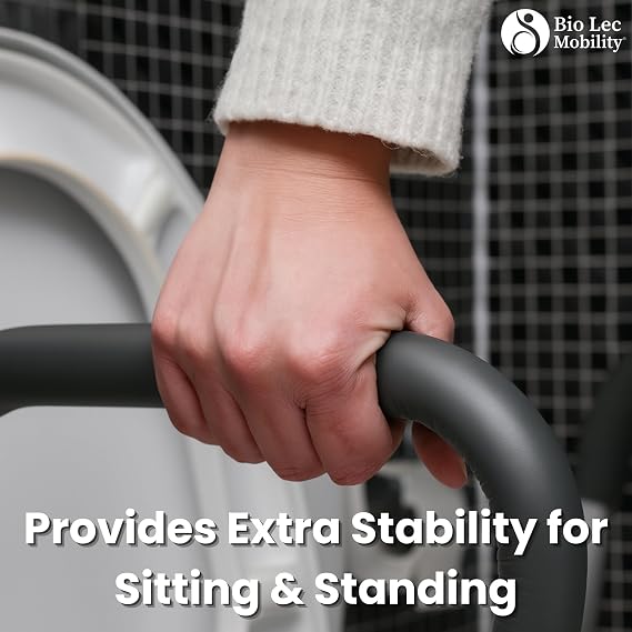 Raised Toilet Seat with Handles | 4.7” Raised Toilet Seats for Elderly & Seniors | Toilet Seat Riser for Disabled & Post-Surgery Recovery
