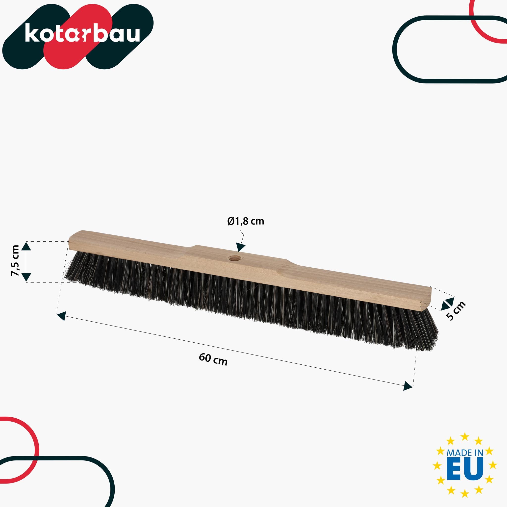 KOTARBAU® Besen 600 mm ohne Stiel mit Schraubgewinde Stubenbesen Zimmerbesen Industriebesen Hallenbesen